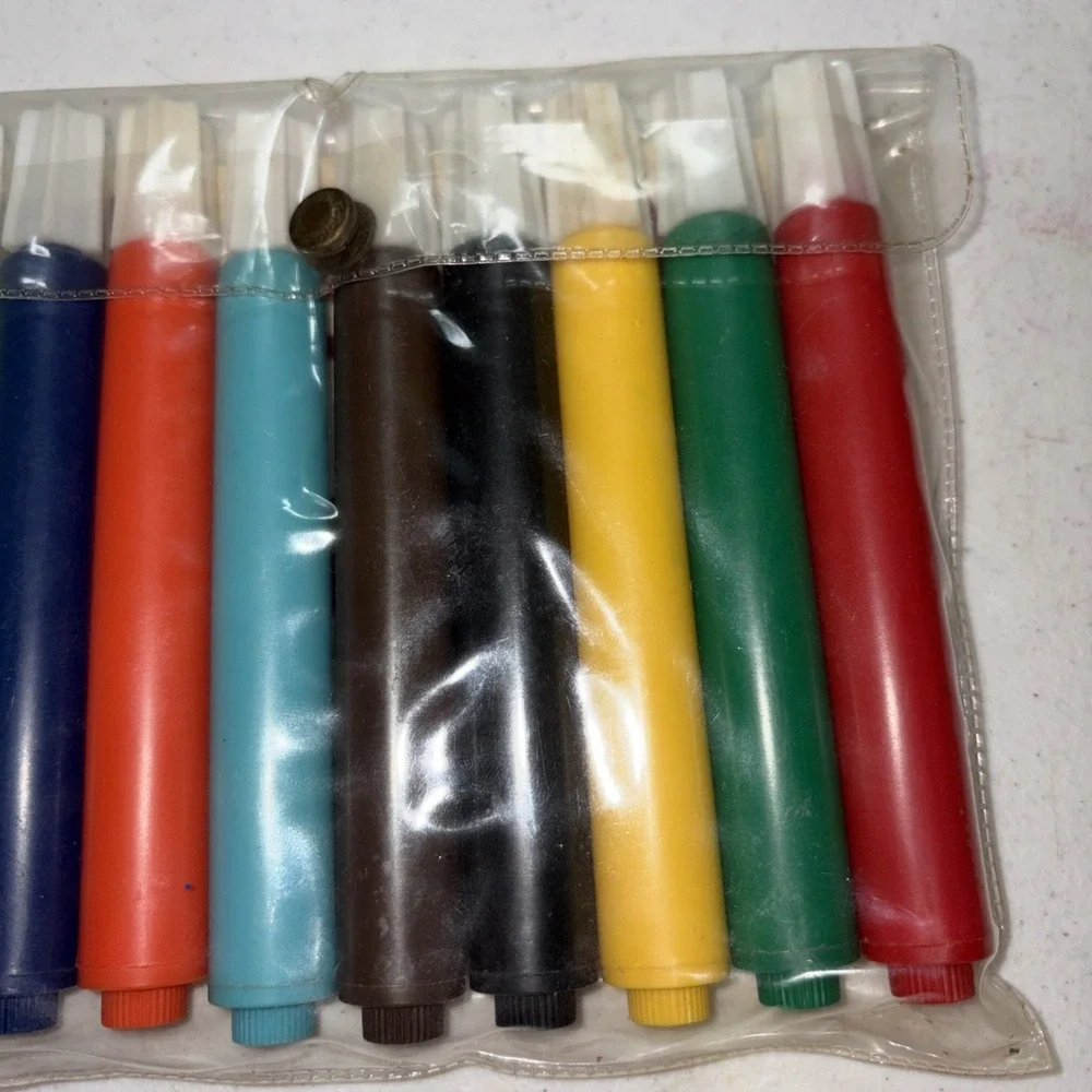 Vintage Chemolene Watercolor 10 Wedge Tip Marking Set USA – Model TWBJS10
